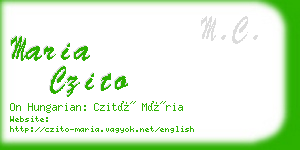 maria czito business card